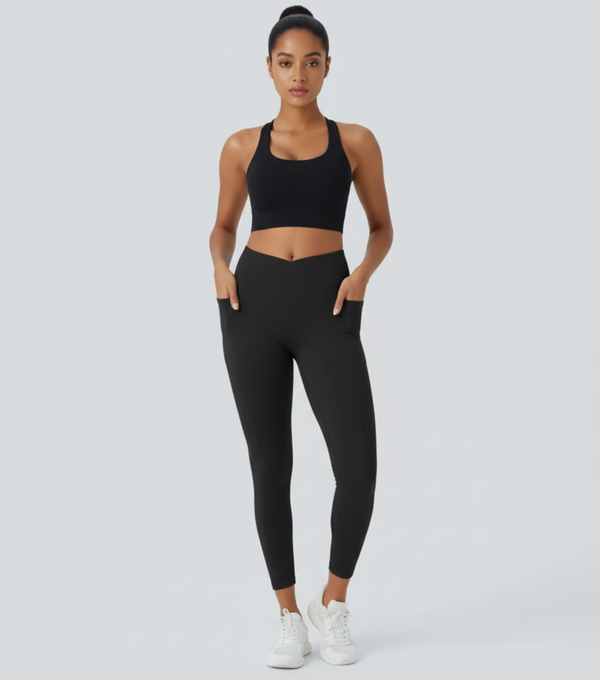 New High Waisted Butt Lifting Tummy Control Pocket Shaping Leggings